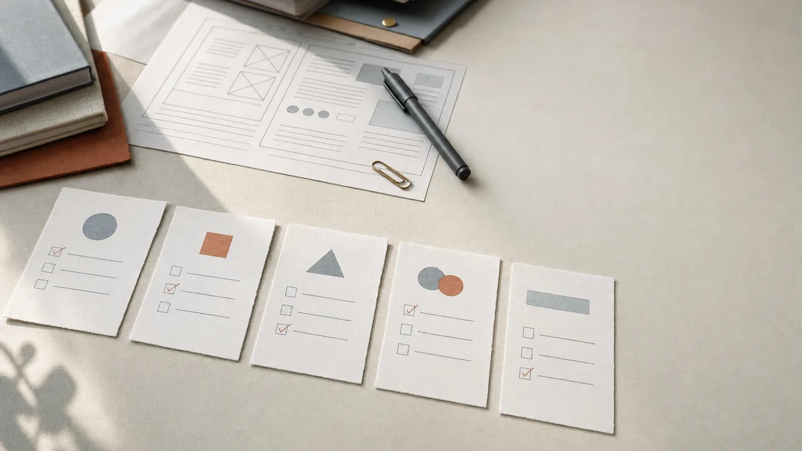 Five-part paper checklist for evaluating an accounting firm website