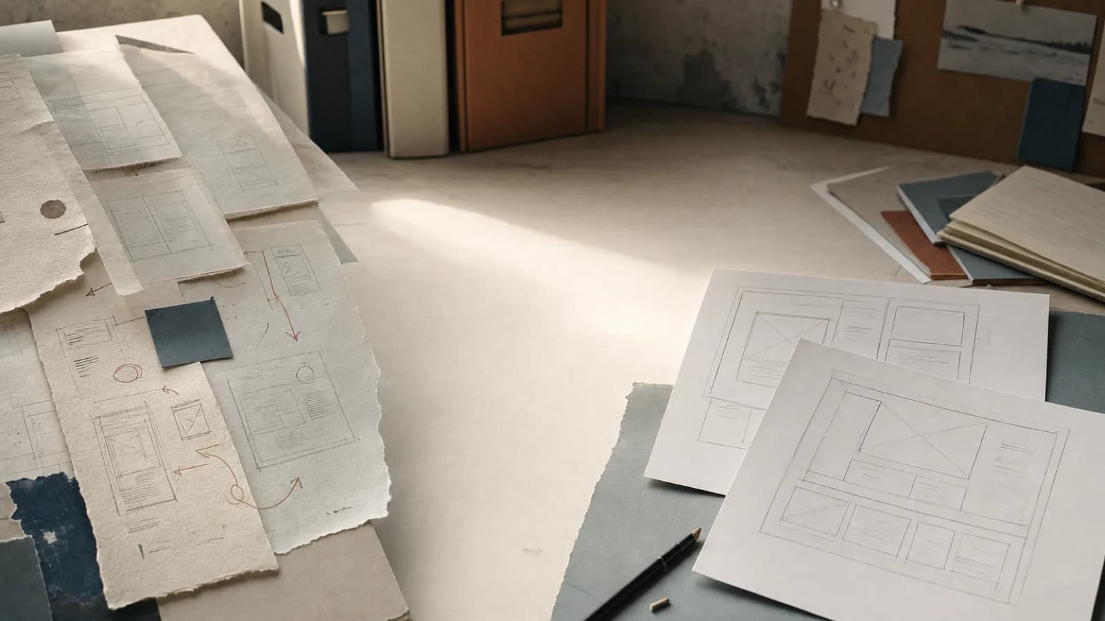 Planning board separating website reference analysis from original copy and design work