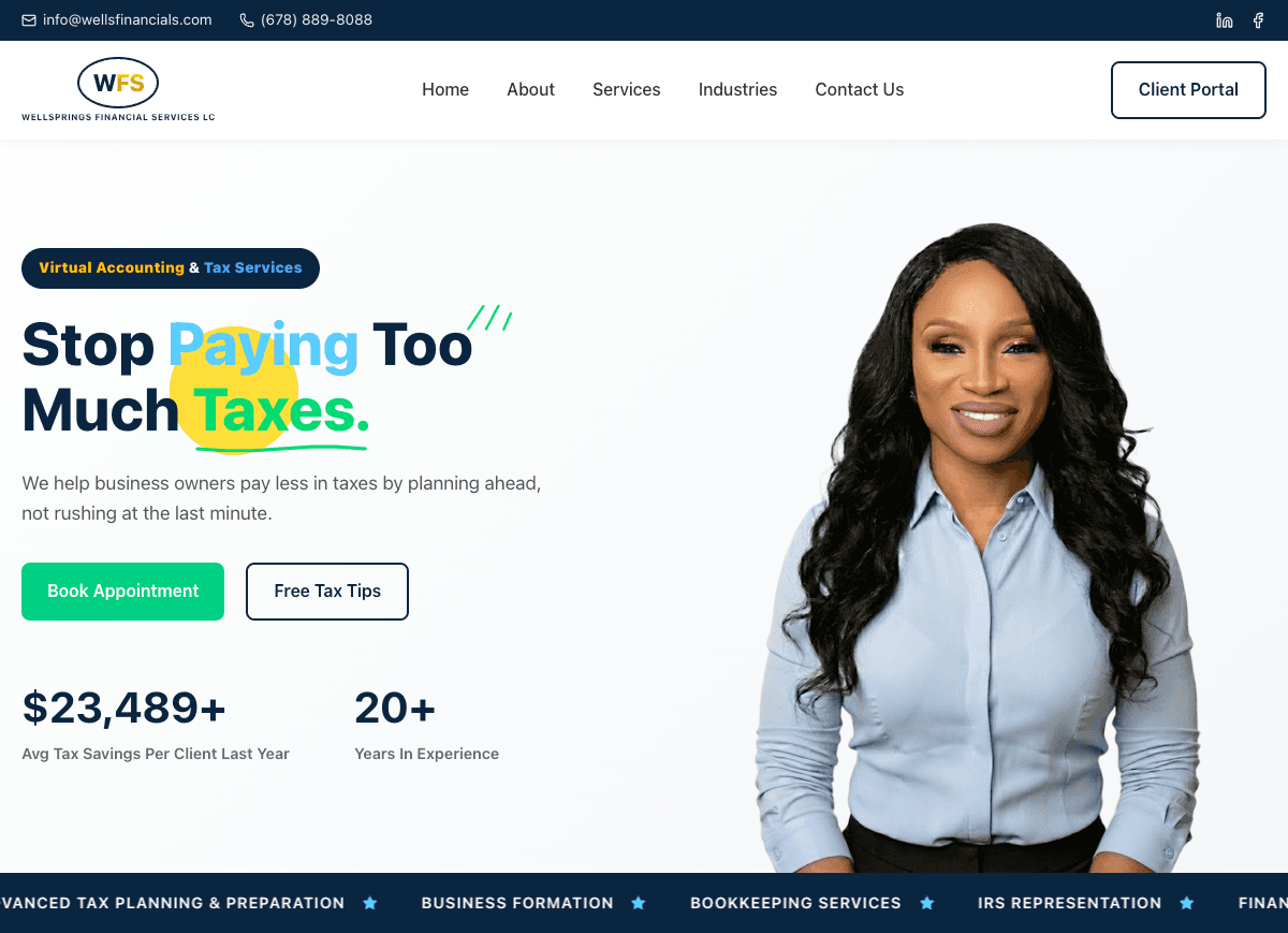 Clarity template preview