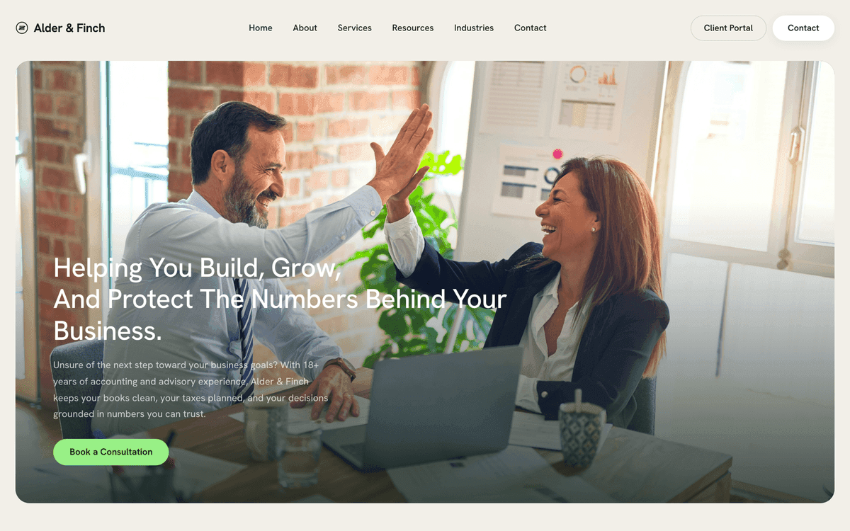 Tally website design