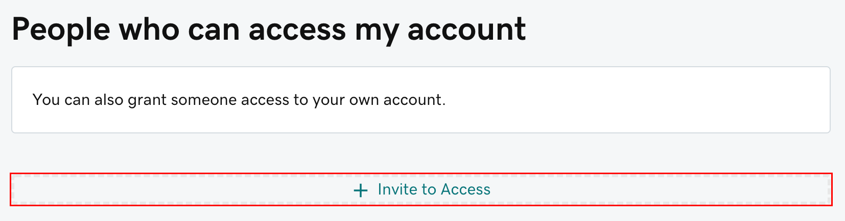 GoDaddy Delegate Access screen showing Invite to Access