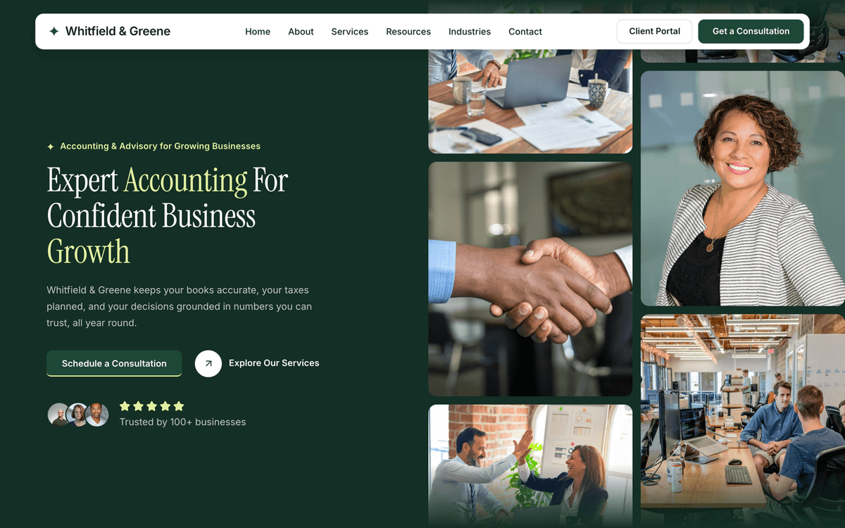 Margin website design preview